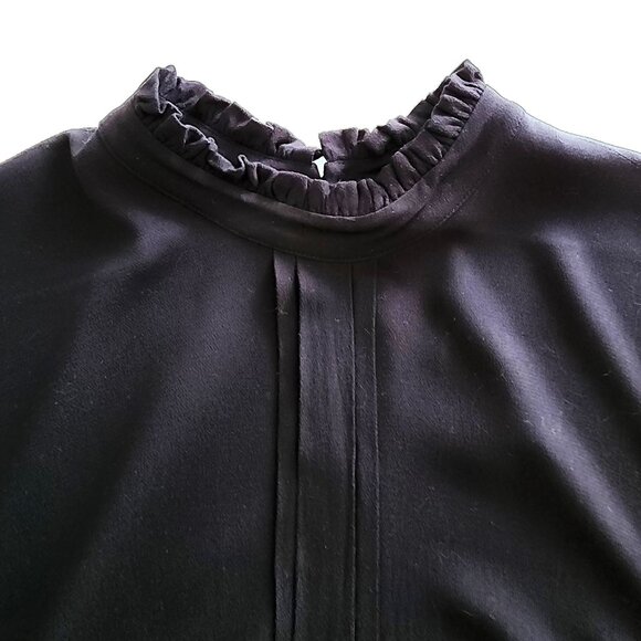 Simons Twik black high collar ruffled blouse - Picture 3 of 10